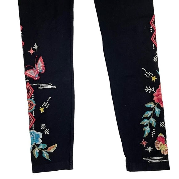 NWT Johnny Was Cara Legging Black Floral Embroidery XXS - Picture 10 of 16
